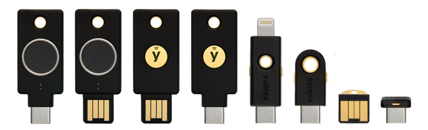 Les clés de sécurité Yubikey